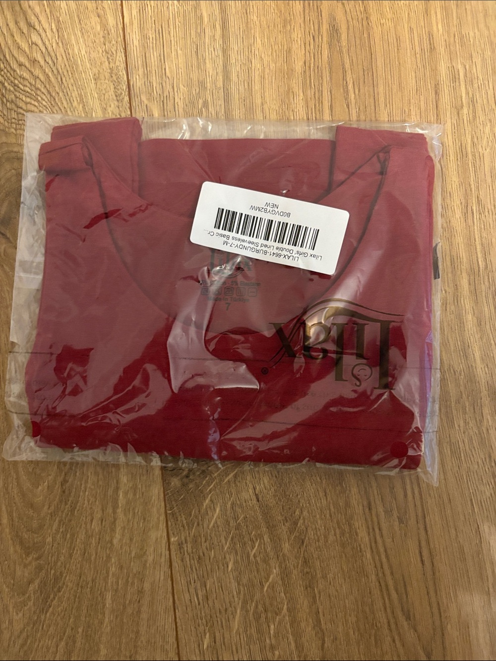 Girls double lined Red crop top size 7